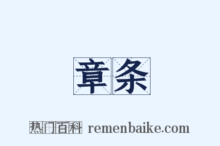 章条是什么意思的图片